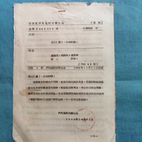 （1964年）河南省卢氏县妇女联合会：《有关婚姻、家庭问题的调查要点》