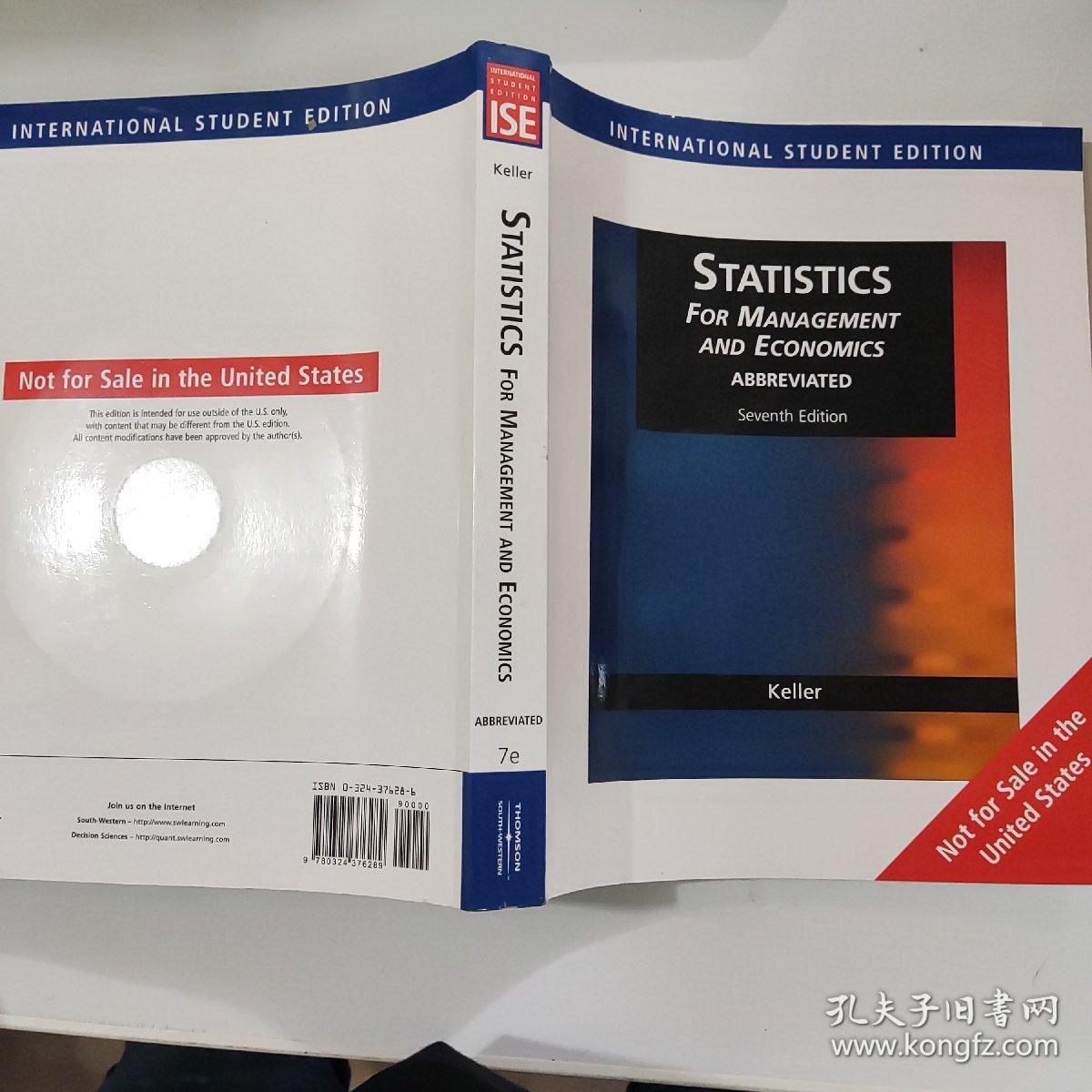 STATISTICS FORMANAGEMENT AND ECONOMICS  ABBREVIATED