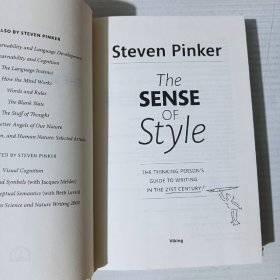 The Sense of Style：The Thinking Person’s Guide to Writing in the 21st Century（英文原版书）缺护封。