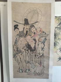 晚清胡锡珪精品《福禄寿》