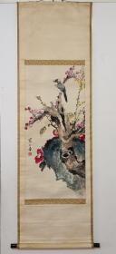 老立轴花鸟画江寒汀