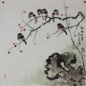 【静听秋聲】广西著名花鸟画家邓老师四尺斗方花鸟