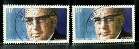 信118德国1997年邮票 政治家 托马斯 1全上品信销 随机发货,2015斯科特目录0.75美元