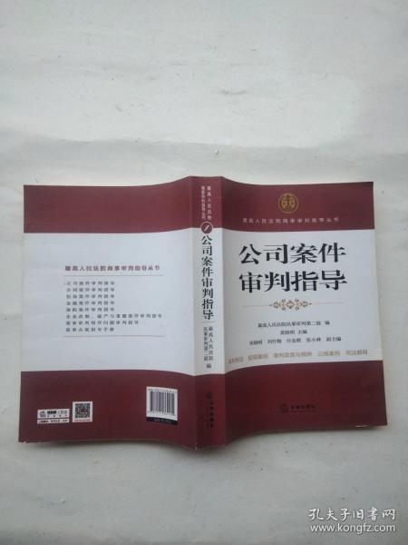 最高人民法院商事审判指导丛书：公司案件审判指导