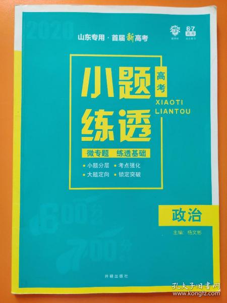 理想树 2019版 高考小题练透 政治 67高考自主复习