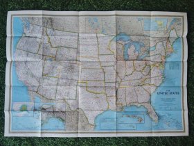 National Geographic国家地理杂志地图系列之1993年11月 Water/The United States 水/美国地图