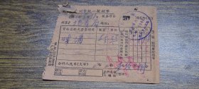 1961年广州市统一报销单~~啤酒