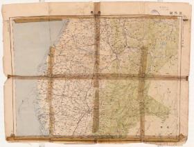 古地图1897 台中台南高雄州二十万分之壹图。纸本大小89.28*116.93厘米。宣纸艺术微喷复制。