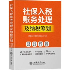 社保入税账务处理及纳税筹划