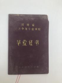 中等专业学校毕业证书