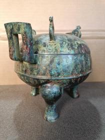 古董  古玩收藏   铜器   纯铜青铜器   长21.5厘米，宽18厘米，高19厘米，重量4.2斤