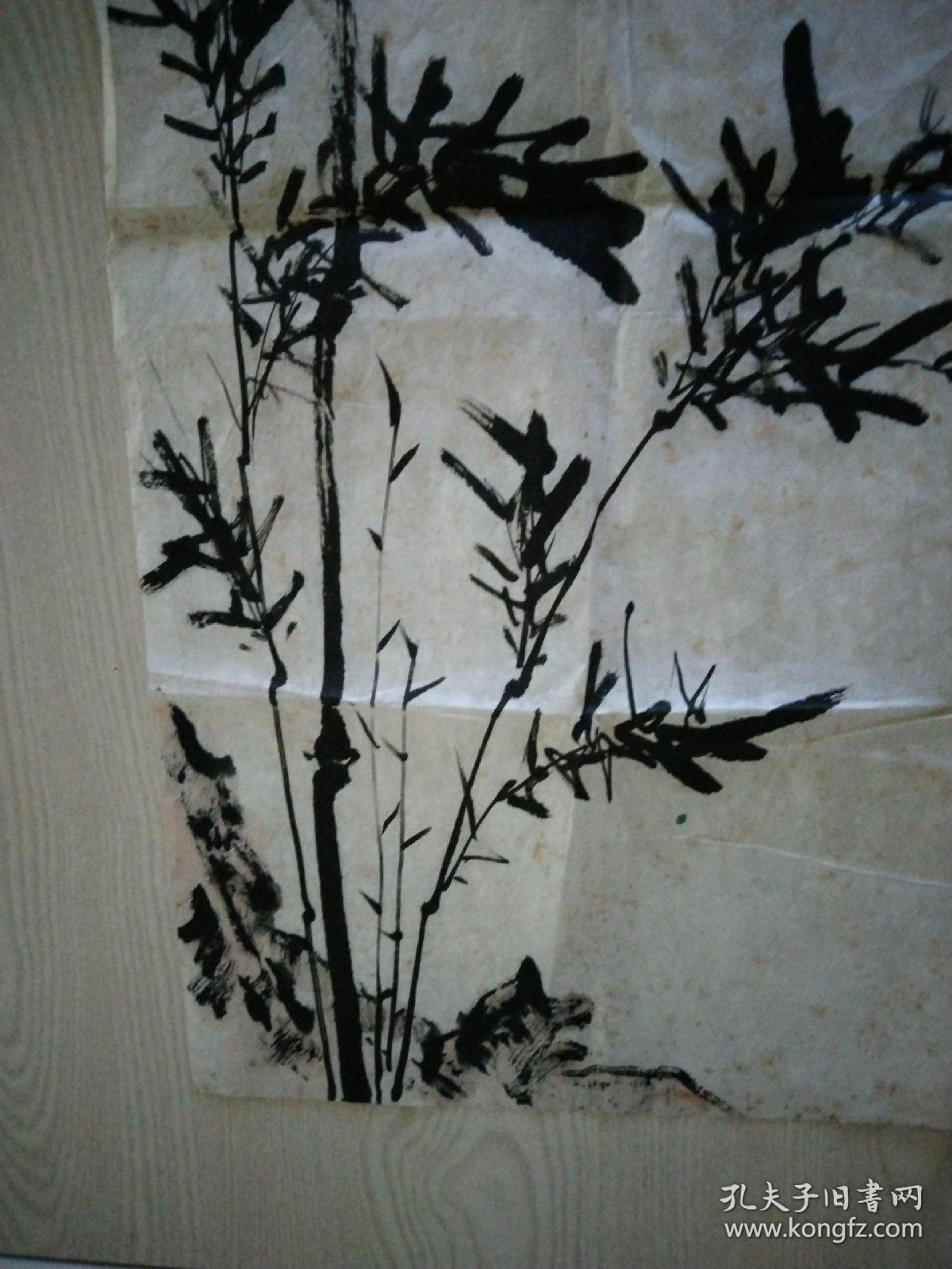 佚名老画《墨竹》，笔墨老练，寓意深长...