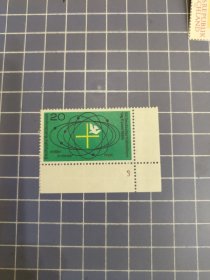 德国邮票西德1968年德国宗教第82次代表大会1全 雕刻版
