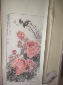 北京著名画家、王福海真迹牡丹