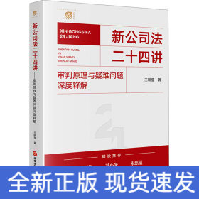 新公司法二十四讲 审判原理与疑难问题深度释解