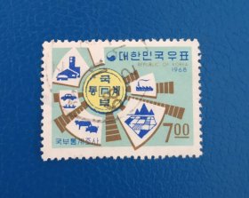 韩国1968年 国家健康服务 1全 信销 随机一枚