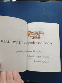 ［1965年精装］Reader's Digest Condensed Books（有多幅精美彩色插图，精装32开，内页干净整洁无写划很新，书脊看图，书口有印迹，内页无）上书口刷金