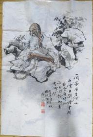 老僧图（靖浩博国画）