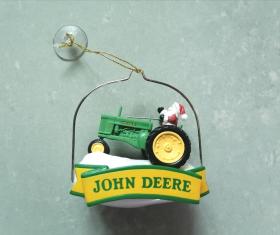 童年回忆 John Deere 圣诞老人 拖拉机 挂件 怀旧 老玩具