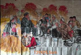 中国书画家协会理事葛洪彪
先生手绘六尺人物作品一幅