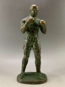 国外老铜雕塑，拳击手