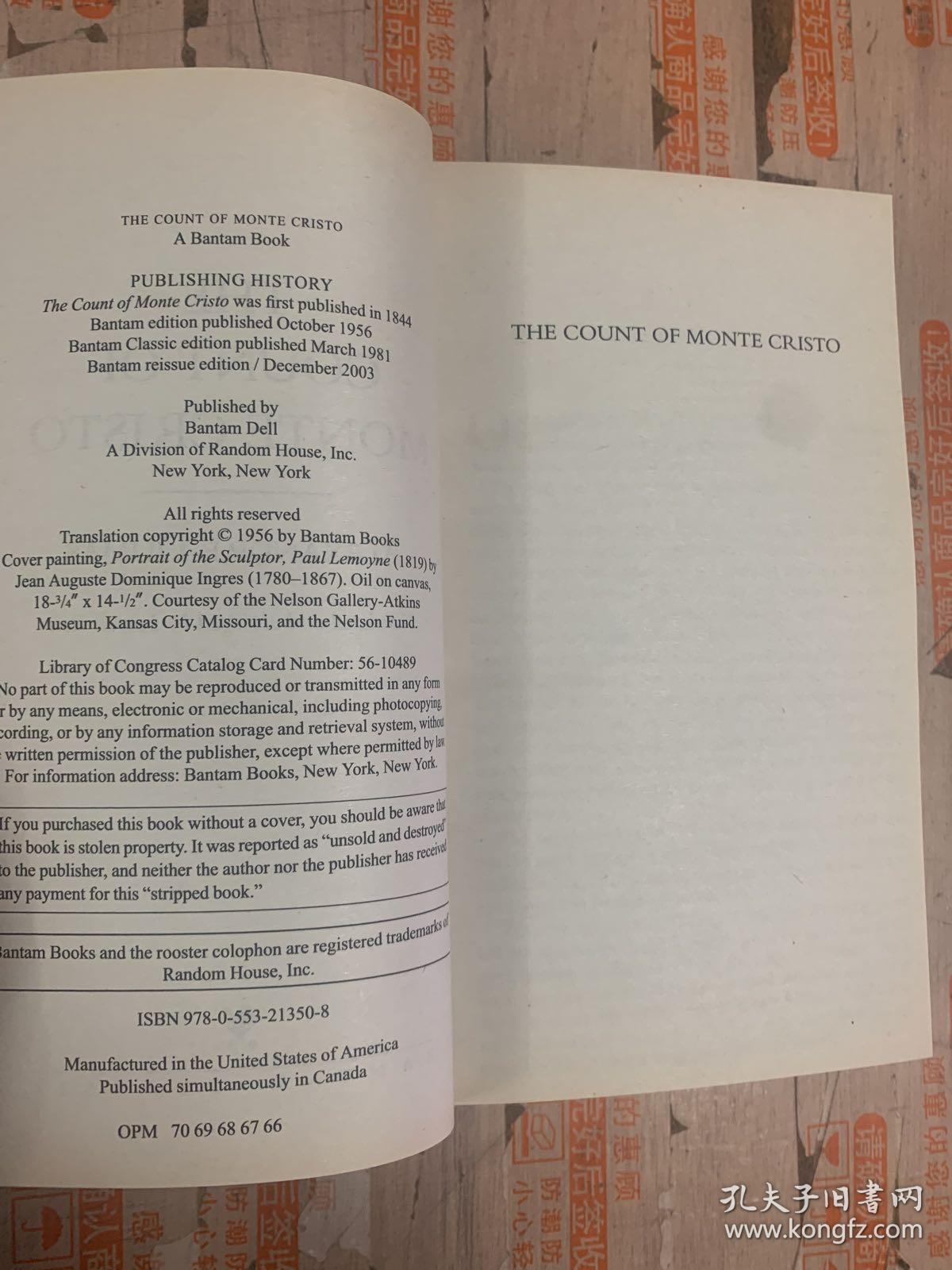 The Count of Monte Cristo基督山伯爵 英文原版