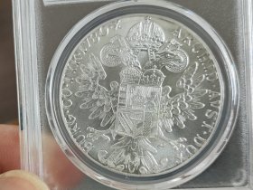 奥匈帝国1780年版贸易洋 后铸1泰勒银币 众诚评级MS63