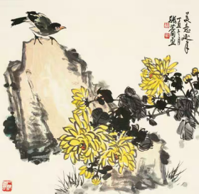 艺术微喷 张世简(b.1926) 美意延年 39-40厘米