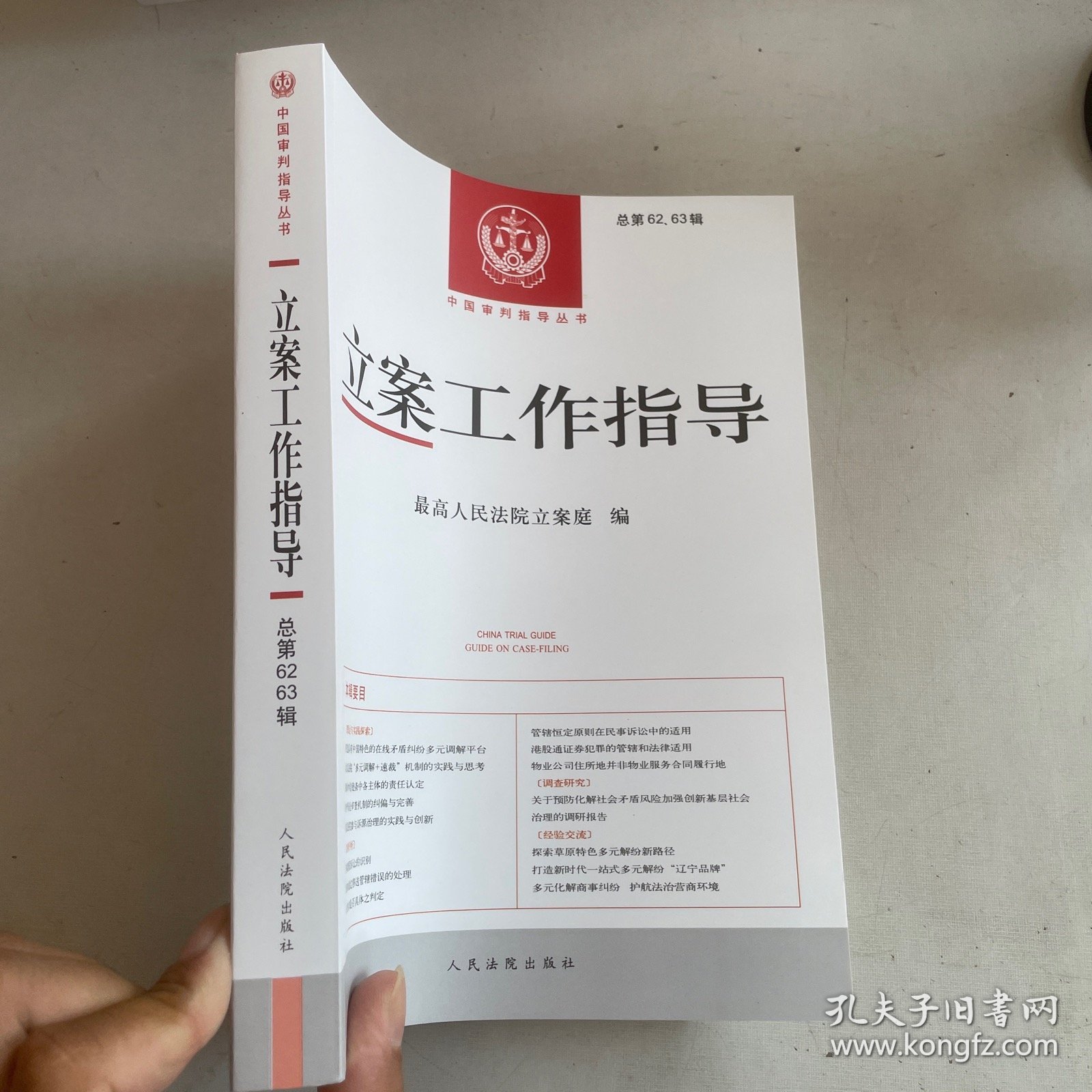 立案工作指导 总第62、63辑