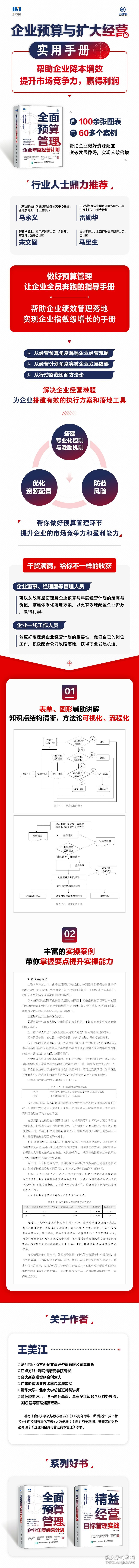 全面预算管理与企业年度经营计划 王美江 9787115580047 人民邮电出版社