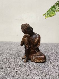铜溜金睡佛摆件，品相包浆一流复古装饰怀旧摆设收藏品茶室会所置物装饰 尺寸10-9-16