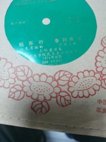 笛子独奏 姑苏行 春到湘江 王明君演奏（2面1片) 薄膜唱片