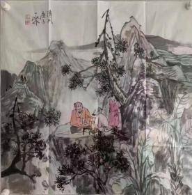 【终身保真字画】范一冰，   68X68cm
又名范国荣,现为中国美术家协会会员，中国女画家协会理事。北京市海淀区美术家协会副主席，中国新水墨书画研究会副会长，中国金融美术家协会理事