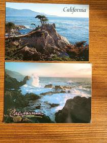 加利福尼亚 加州湾区明信片 2张