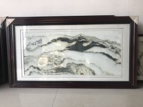 天然大理石山水画 家居装饰画 石片尺寸100/45cm