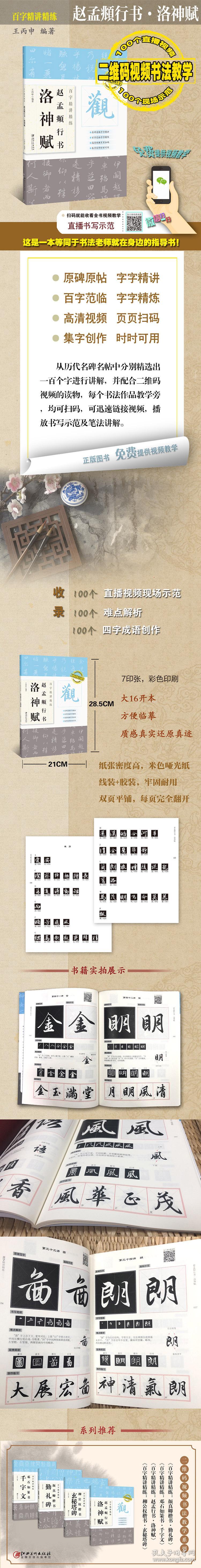 百字精讲精练 赵孟頫行书洛神赋王丙申江西美术出版社