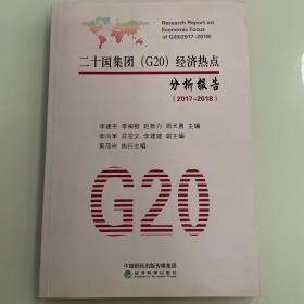 现货速发：二十国集团（G20）经济热点分析报告（2017~2018）    经济类书籍现货速发内页无划线