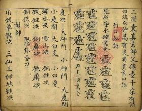 《道門秘法》道教符法手抄本一冊，共60筒子頁，清道光年抄錄。