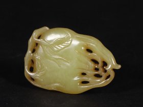 和田黄玉佛手斋戒牌