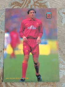 九十年代世界足球明星硬纸卡片（规格长14宽10公分），阿贝尔.巴尔博