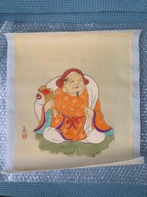 日本，佛画、绢画，描金，财神大黑天