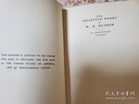 The collected works of W.H. Hudson 24册全 包邮（日本发货）