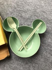 环保麦秸杆 便携餐具套装 分格餐具 筷子勺子叉子