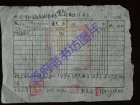 棉花计算表 1946年涉县 有涉县政府公章1枚 私章3枚 粗纸 实物拍摄 品相见图(zh078)