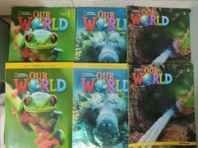 NATIONAL GEOGRAPHIC【1-3】 6册合售，OUR WORLD NATIONAL GEOGRAPHIC WORKBOOK