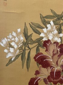 古筆花鸟图，创汇时期60-80年代，