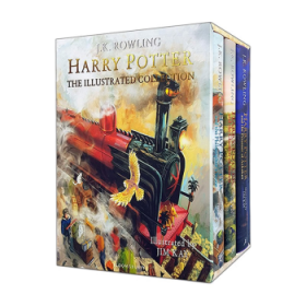 Harry Potter The Illustrated Collection 英文原版/哈利波特1-3彩绘版套装，画报合集