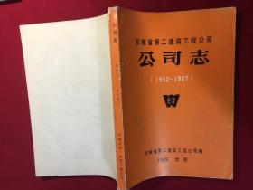 安徽省第二建筑工程公司公司志(1952一1987)【16开平装】