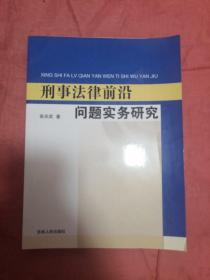 刑事法律前沿问题实务研究