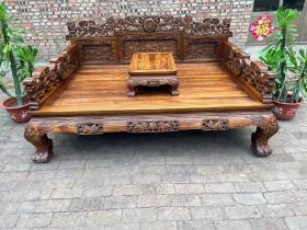 清代海黄罗汉床古董传世明清木器古典老黄花梨家具